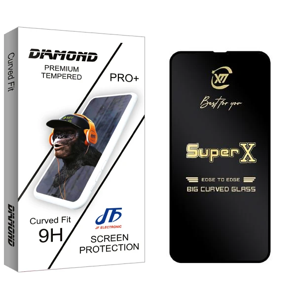 محافظ صفحه نمایش جی اف مدل Diamond SuperX مناسب برای گوشی موبایل اپل iPhone 13 Pro