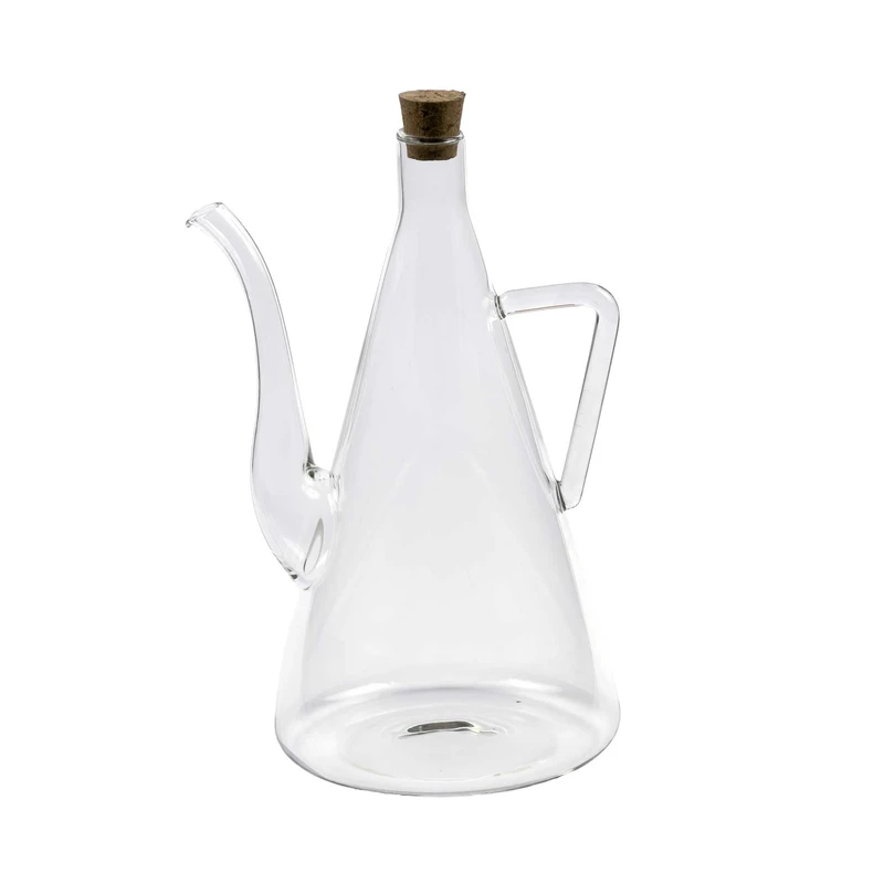 ظرف روغن مدل خمره ای درب چوب پنبه حجم 750 میلی لیتر