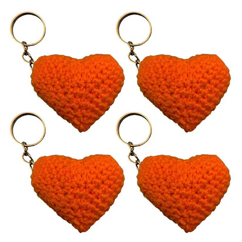 جاکلیدی مدل بافتنی طرح قلب بسته 4 عددی