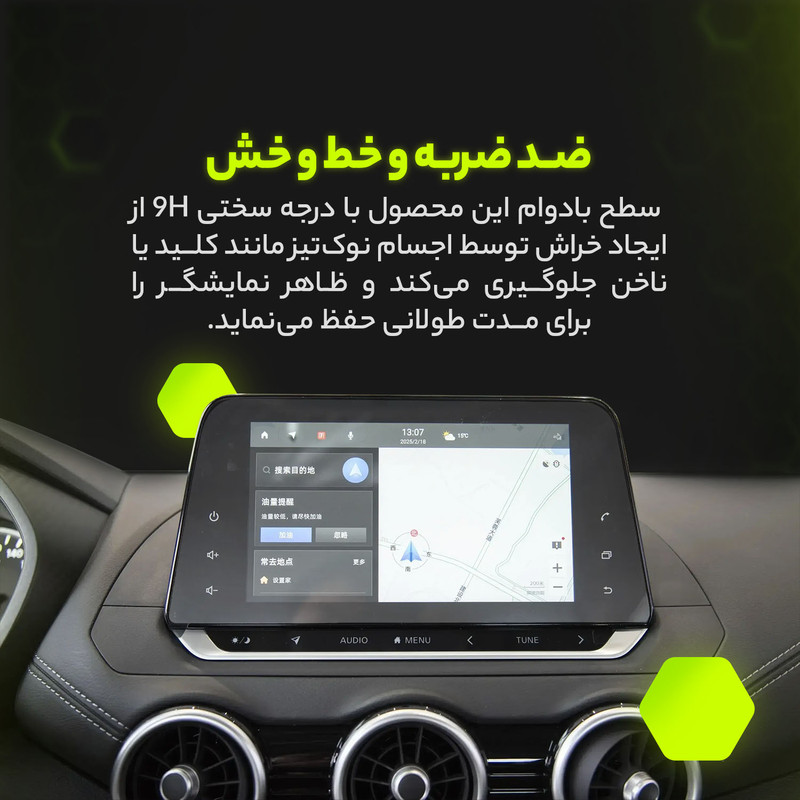 محافظ صفحه نمایش مانیتور خودرو مولتی نانو مدل X-S2M مناسب برای دنا Plus EF7P بسته دو عددی