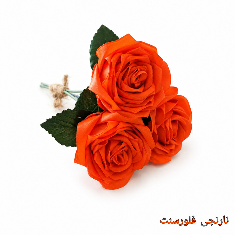 دسته گل مصنوعی مدل رز روبانی ۳ شاخه