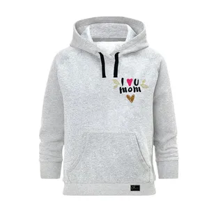 هودی زنانه مدل مادر کد J0178 رنگ طوسی