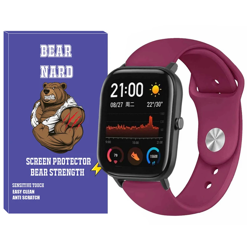 بند برنارد مدل Sic-BR مناسب برای ساعت هوشمند امیزفیت Pop / Pop 2