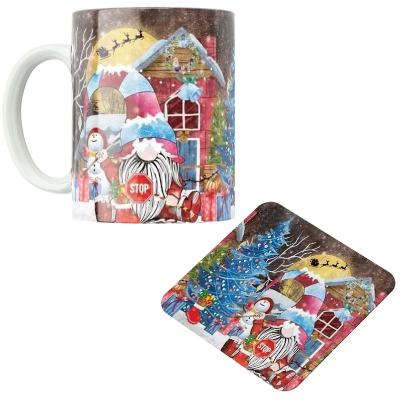 ماگ مدل کریسمس کد DKC634 به همراه زیر لیوانی