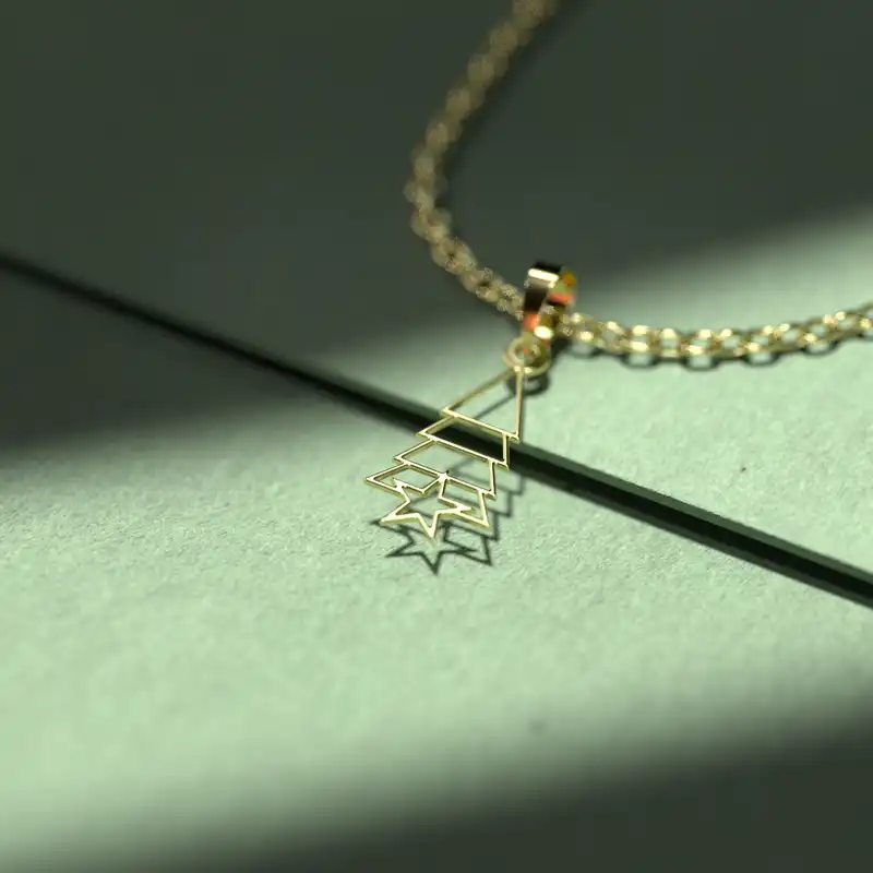 گردنبند طلا 18 عیار زنانه مدوپد مدل درخت کد EE2-1-1273