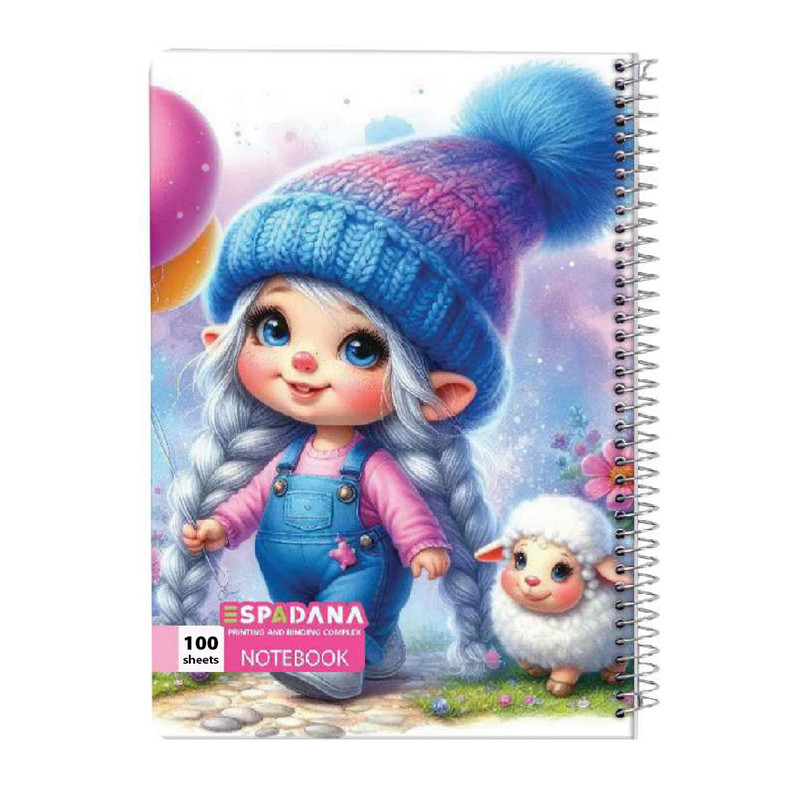 دفتر مشق 100 برگ اسپادانا مدل لی لی پوت کد 10923579 مجموعه 5 عددی