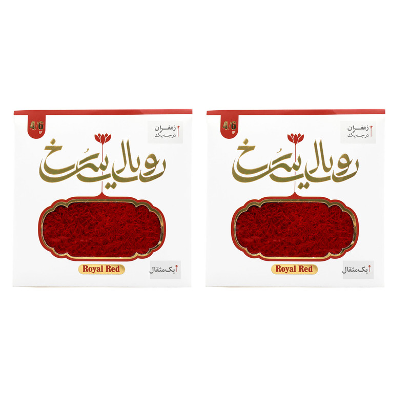 زعفران درجه یک نگین رویال سرخ - 4.608 گرم بسته 2 عددی