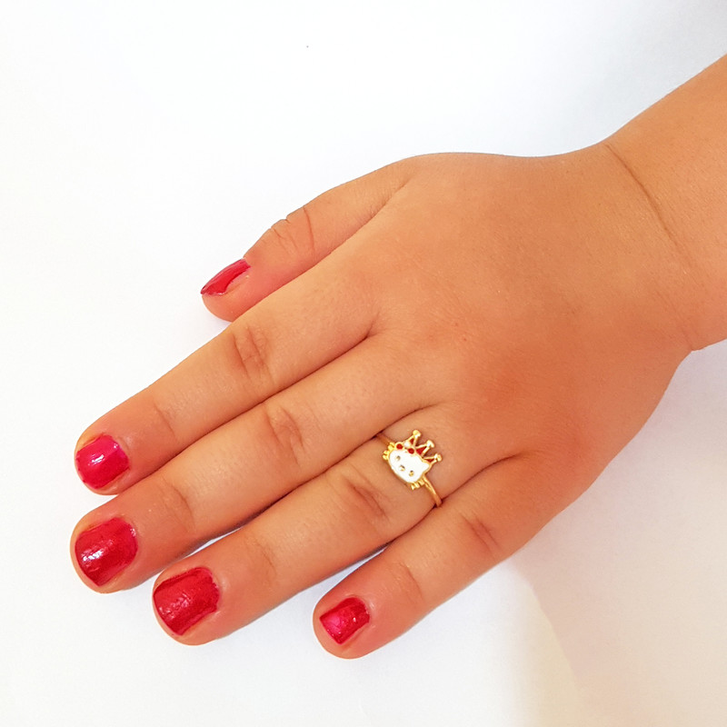 انگشتر طلا 18 عیار دخترانه طلای مستجابی کد 101