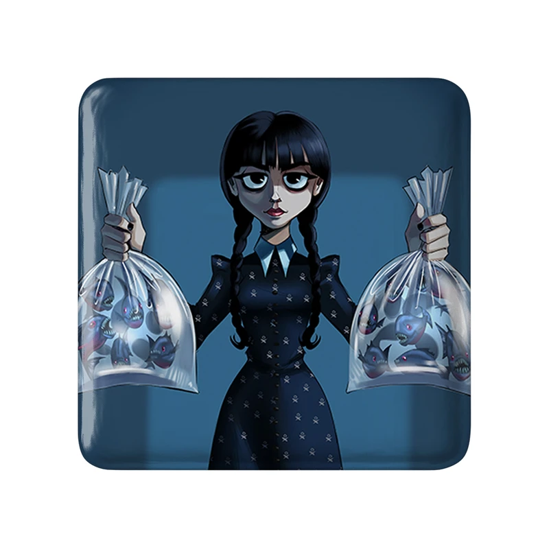 مگنت خندالو طرح ونزدی Wednesday  مدل مربعی کد 22060