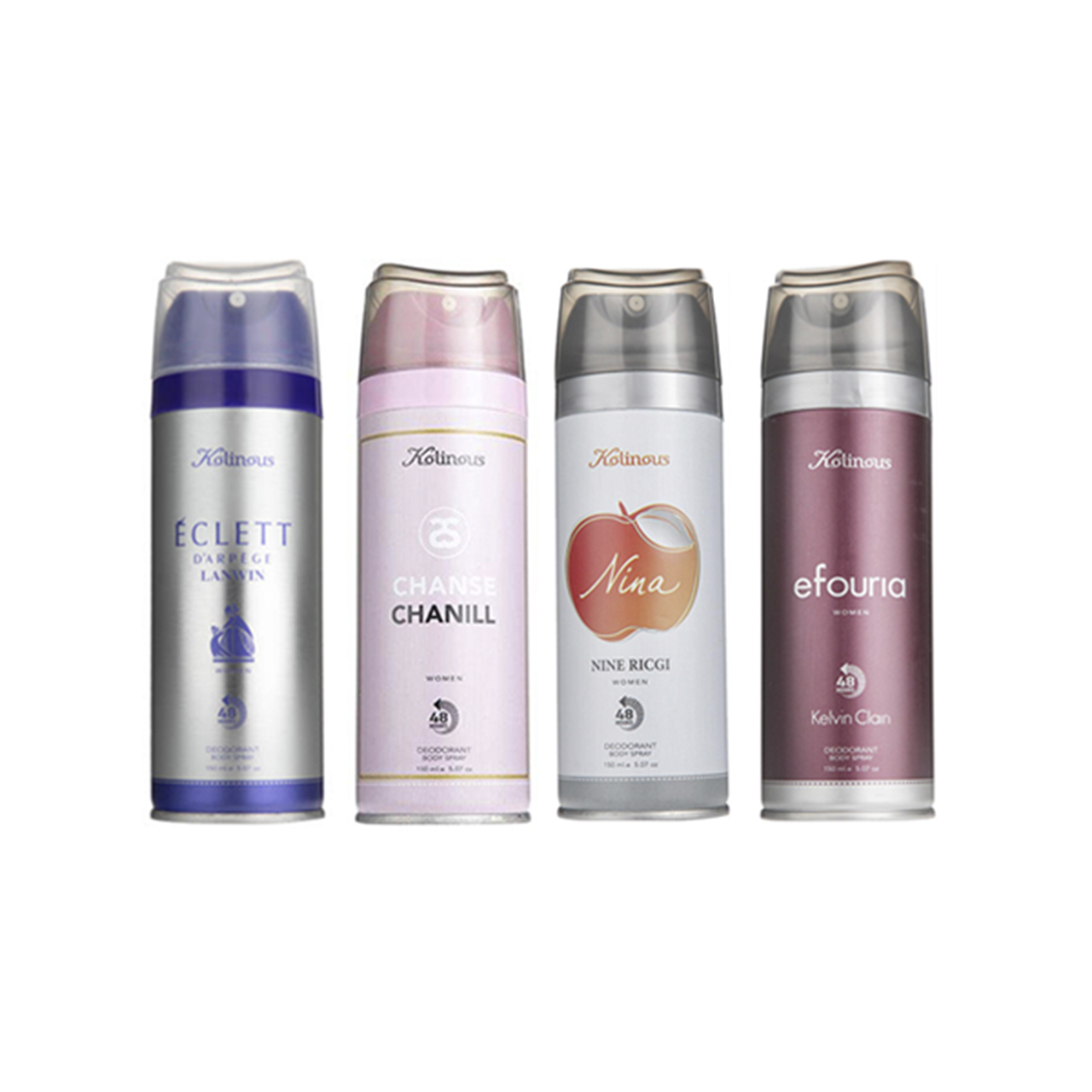 اسپری بدن کلینوس زنانه مدل ecnf4 حجم 150 میلی لیتر مجموعه 4 عددی