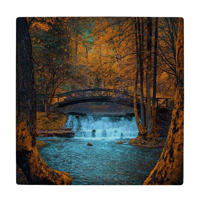  زیر لیوانی طرح رودخانه پاییزی کد    3670418_1655