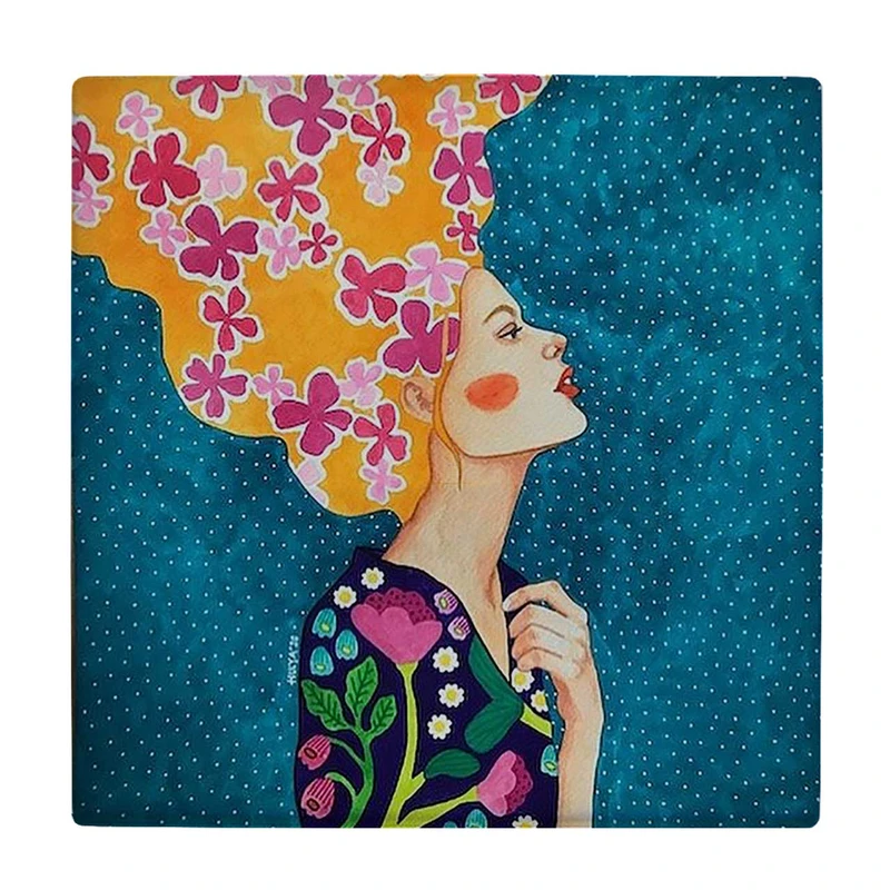 زیر لیوانی  طرح نقاشی بانو کد    5862975_4405