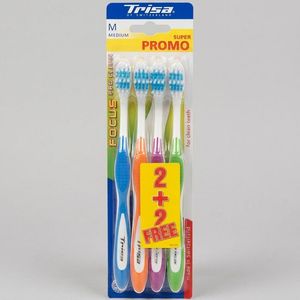 مسواک تریزا سری Super Promo مدل Focus Pro Clean با برس متوسط بسته 4 عددی