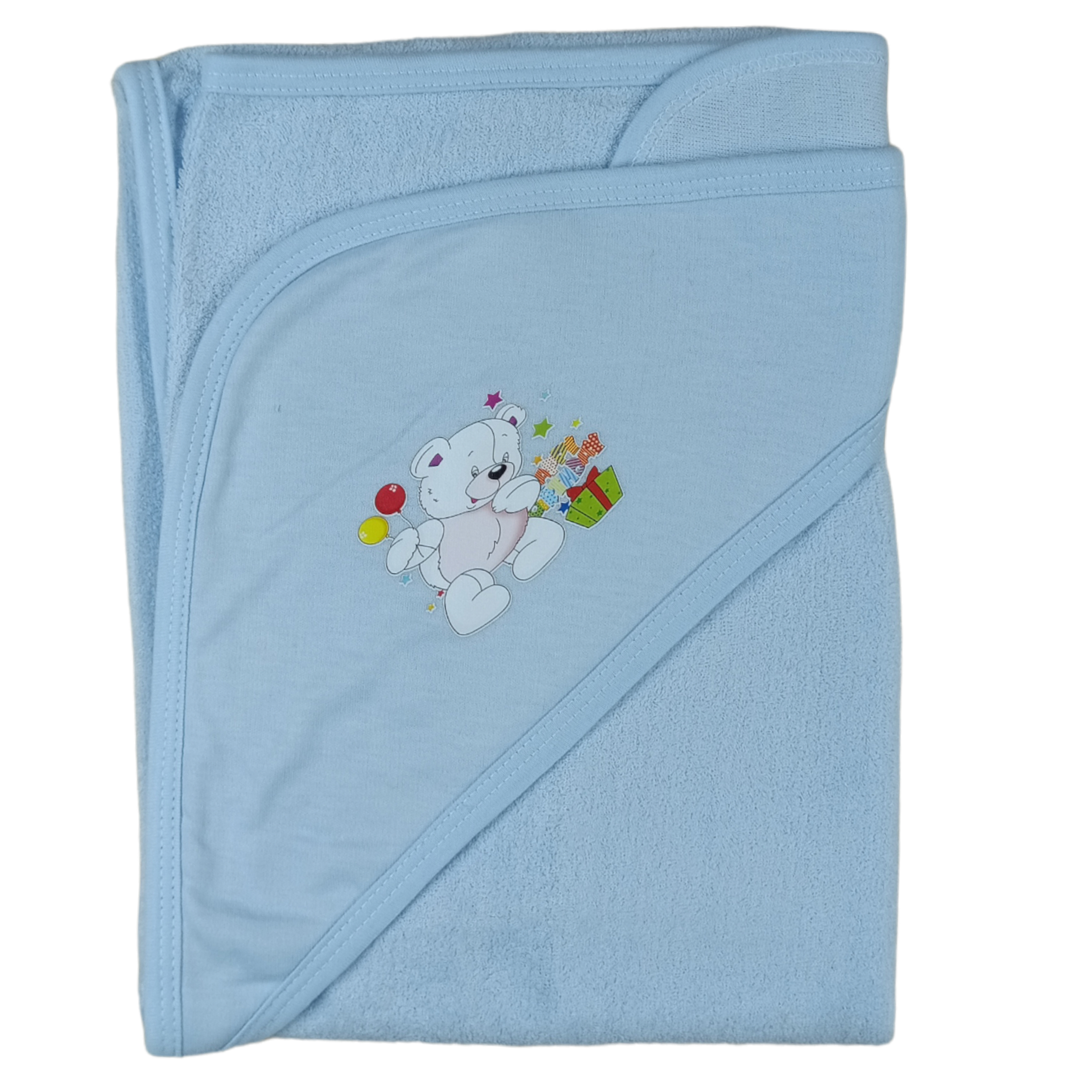 حوله نوزاد مدل کلاه دار کد NI kh103 سایز 85x85 سانتی متر