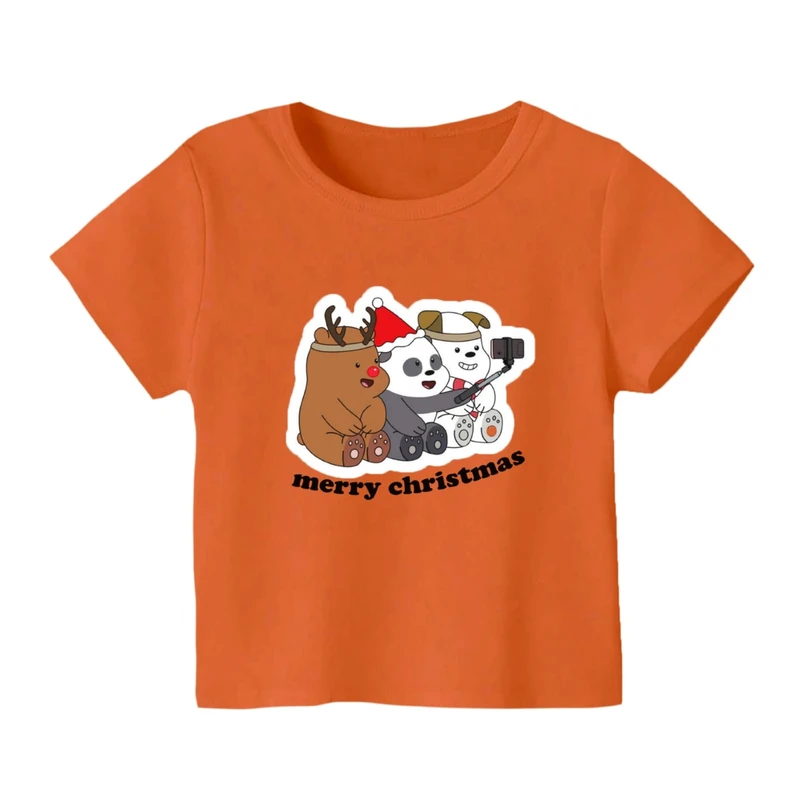 تی شرت آستین کوتاه بچگانه مدل خرس کریسمس کد 3