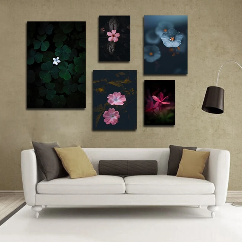 تابلو شاسی بکلیت طرح طبیعت و گل مدل SH-2668 مجموعه 5 عددی