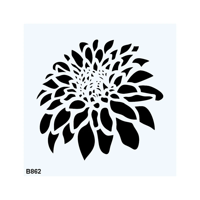 شابلون طرح گل کد b862