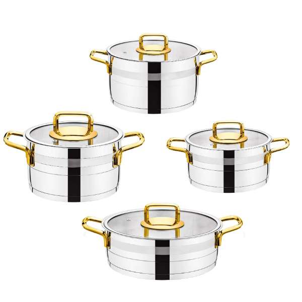 سرویس قابلمه 8 پارچه لینس مدل سیلور