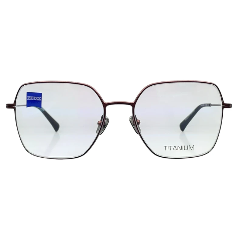 فریم عینک طبی چند ضلعی زایس مدل ZS30021 F030 مناسب برای صورت لوزی