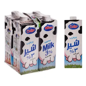 شیر پر چرب میهن حجم 1 لیتر بسته 4 عددی