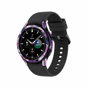 MAHOOT Purple-Flower Cover Sticker for Samsung Watch4 Classic 46mm Smartwatch