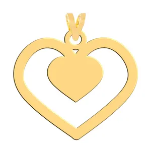 آویز گردنبند طلا 18 عیار زنانه فرشته مدل قلب WNL-000317
