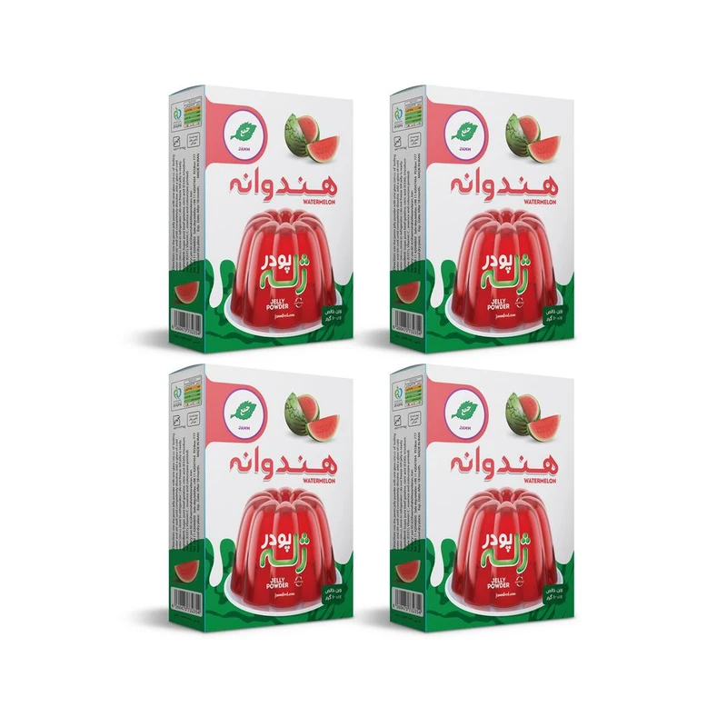 پودر ژله هندوانه جمع - 90 گرم بسته 4 عددی