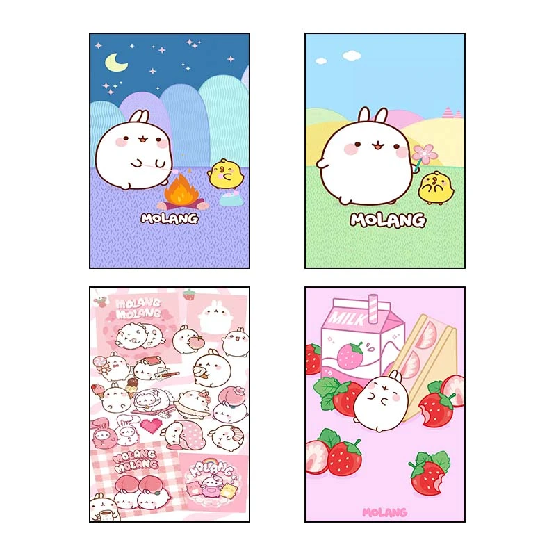 تابلو شاسي کارنيکا طرح مولانگ Molang کد 92751 مجموعه 4 عددی