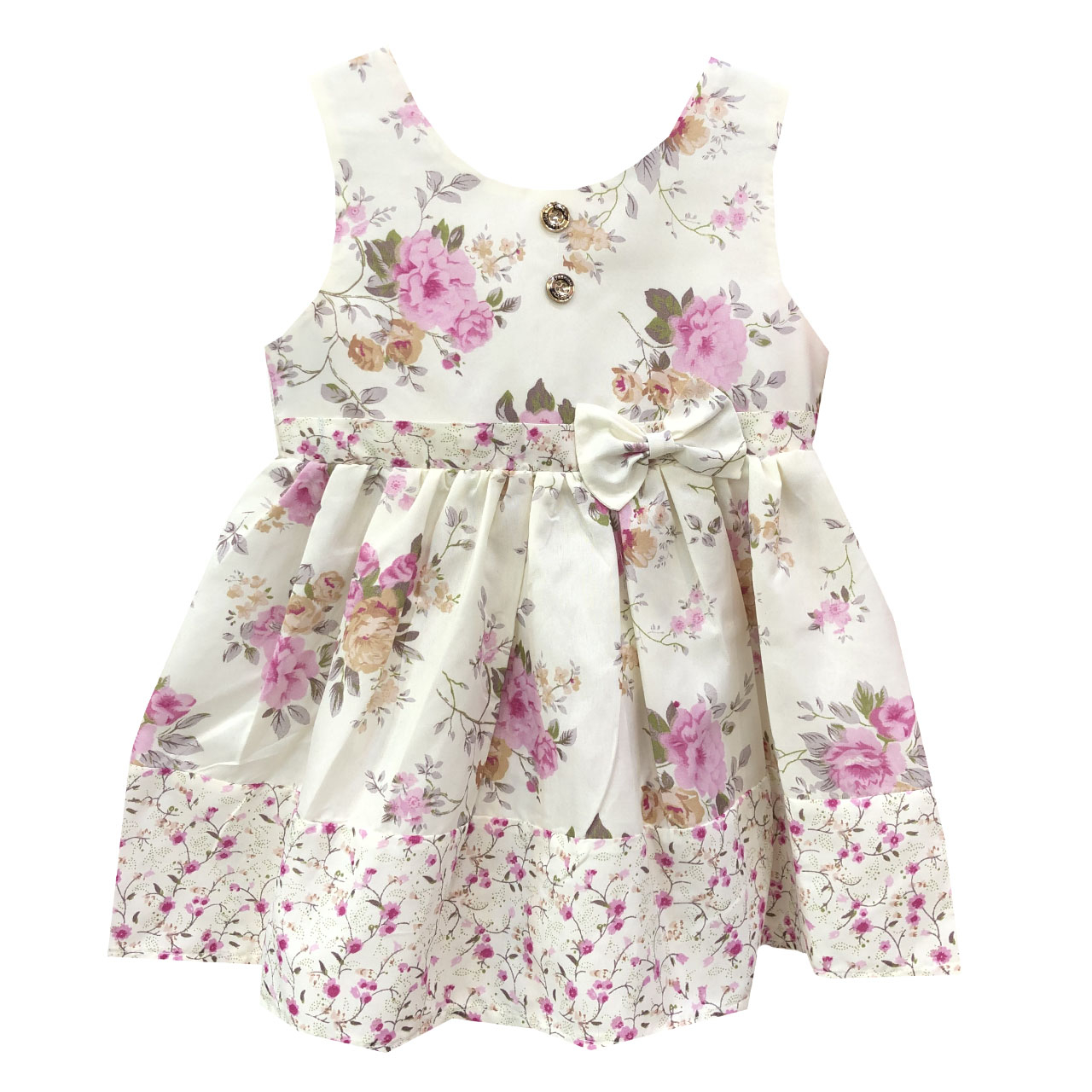 پیراهن دخترانه طرح گل مدل A.S7173 