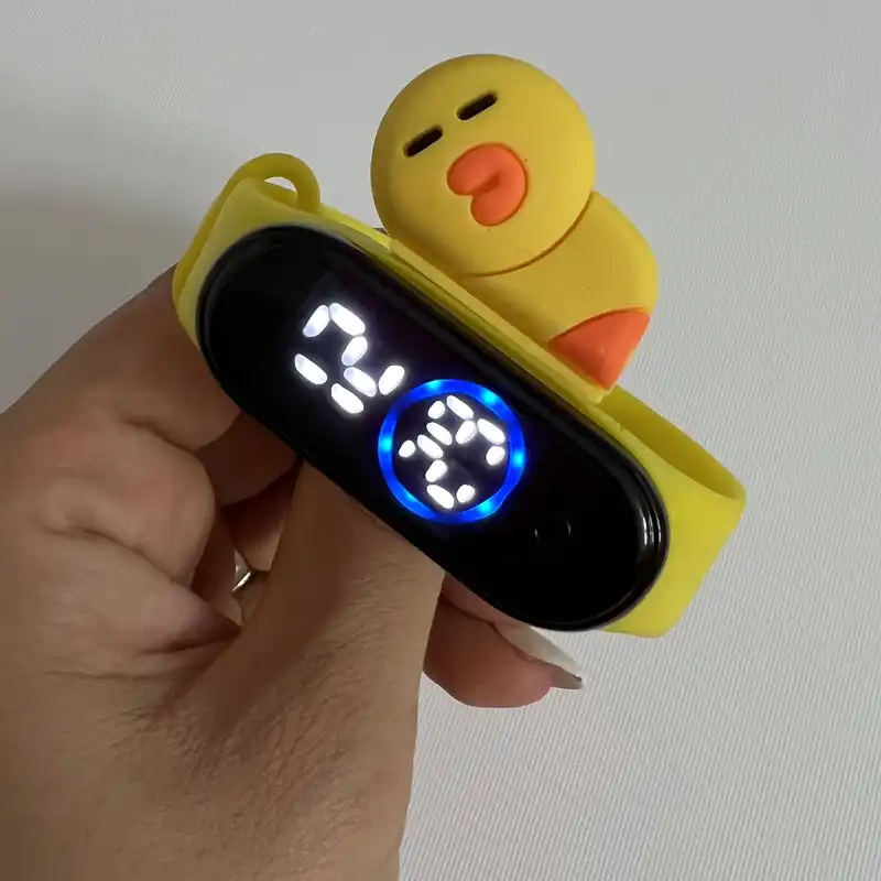 ساعت مچی دیجیتال مدل ضد آب طرح سیلیکونی  جوجه کیوت خوابیده کد BB