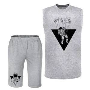 ست تاپ و شلوارک مردانه مدل فضایی  کد TJA13