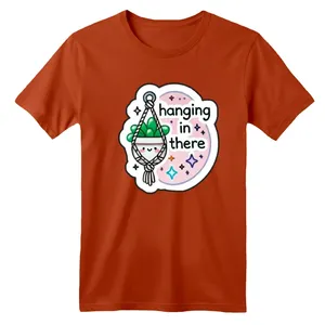 تی شرت آستین کوتاه بچگانه مدل گلدان رنگ آجری