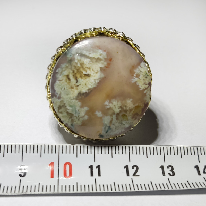 انگشتر نقره مردانه مدل عقیق شجر بهاری کد STAR 2