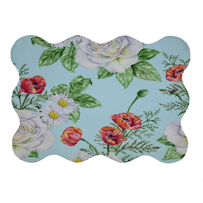 پادری مدل دالبر طرح گل کد 5895 سایز 80x110 سانتی متر 