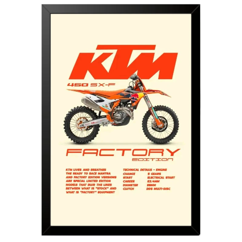 تابلو بکلیت طرح موتور کی تی ام KTM 450 SX-F مدل B-po1900 فریم مشکی