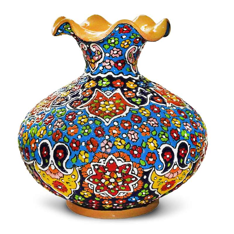 گلدان میناکاری سفالی مدل min3