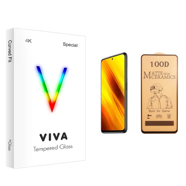 محافظ صفحه نمایش سرامیکی ویوا مدل 4K مناسب برای گوشی موبایل شیائومی Poco X3