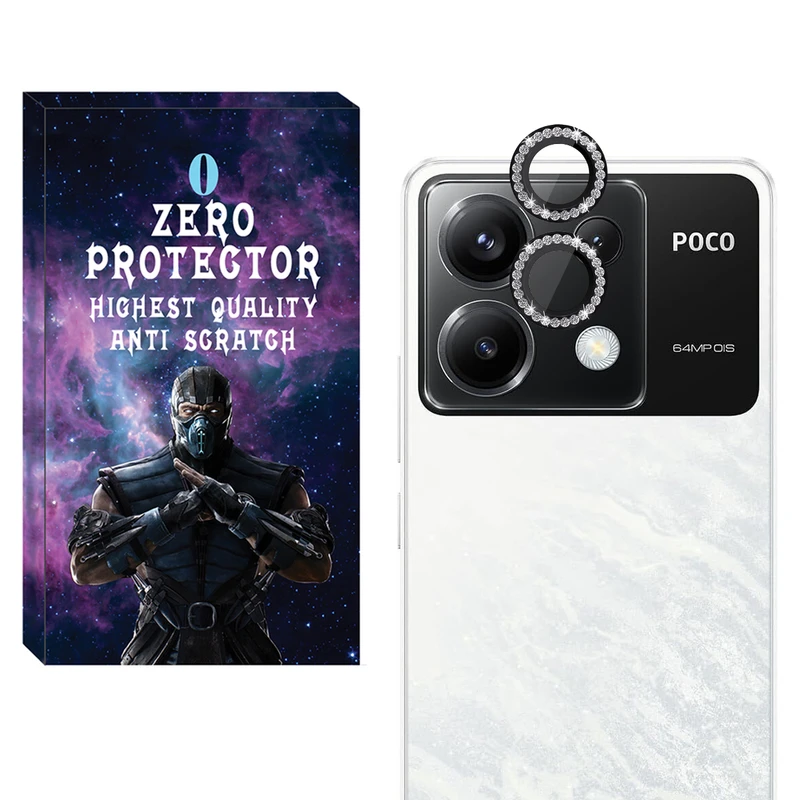 محافظ لنز دوربین رینگی زیرو مدل Ring-Diamond-ZR مناسب برای گوشی موبایل شیائومی Poco X6