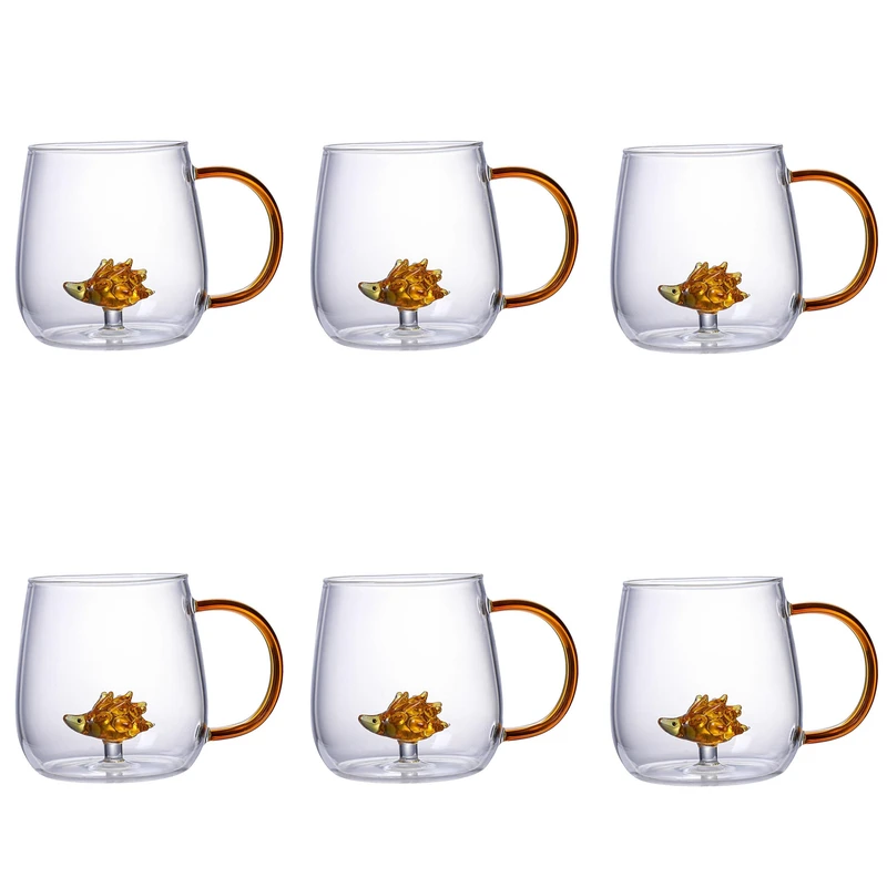 لیوان مدل داخل جوجه تیغی بروسیلیکات کد 1369n 39  بسته شش عددی 