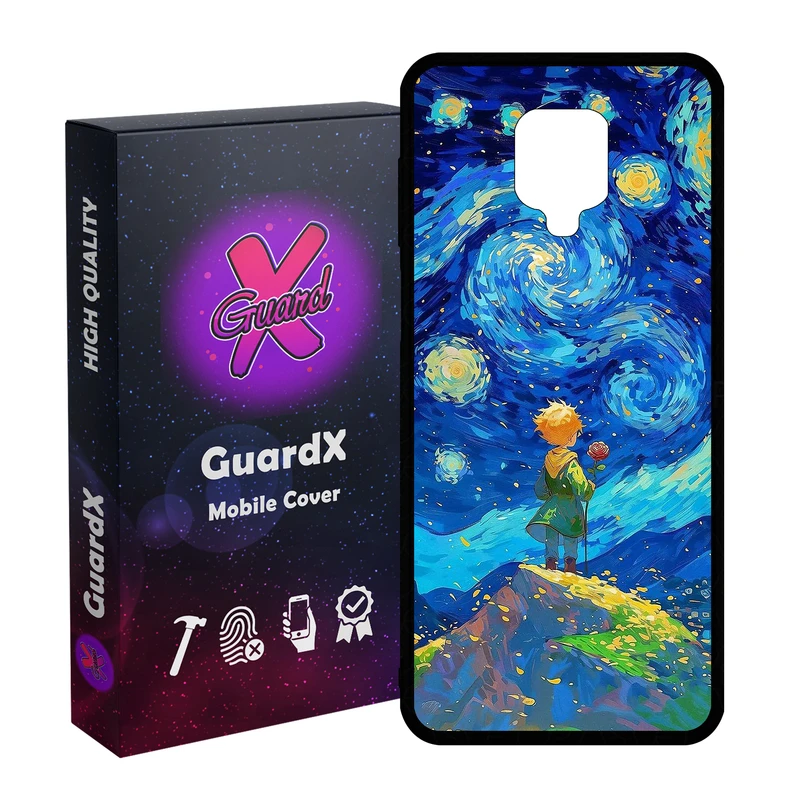کاور گارد ایکس طرح شازده کوچولو مدل  Glass10774 مناسب برای گوشی موبایل شیائومی Redmi Note9 Pro/Note 9 Pro Max/Redmi Note 9S/MI Poco M2 Pro