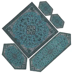 ست 5 تکه رومیزی ترمه مدل شاه عباسی 