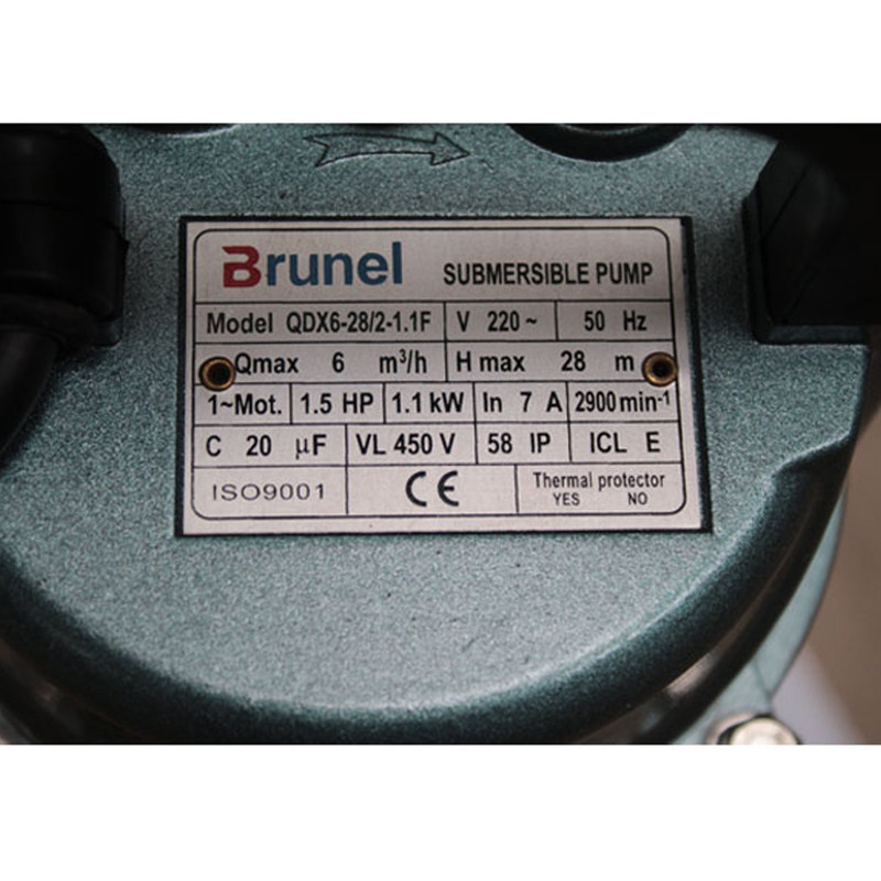 پمپ کفکش برونل مدل QDX6-28/2-1.1F