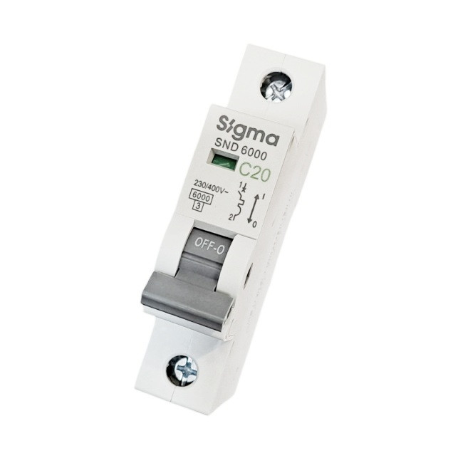 فیوز مینیاتوری تک فاز 10 آمپر سیگما مدل 6000 مجموعه 12 عددی