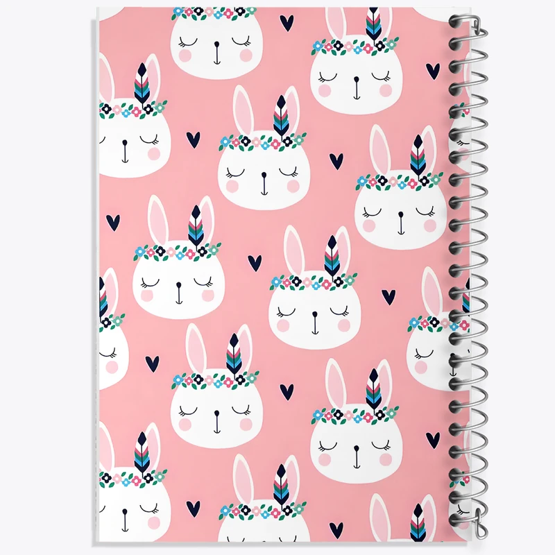 دفتر لیست خرید 50 برگ خندالو طرح پترن خرگوش کیوت کد N5224