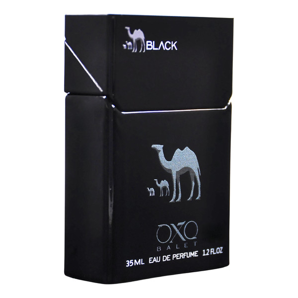 عطر جیبی مردانه اکس بالت مدل camels black با رایحه خنک حجم 35 میلیلیتر