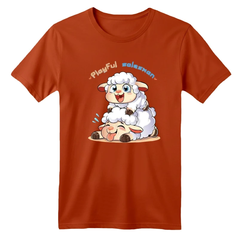 تی شرت آستین کوتاه بچگانه مدل گوسفند بامزه