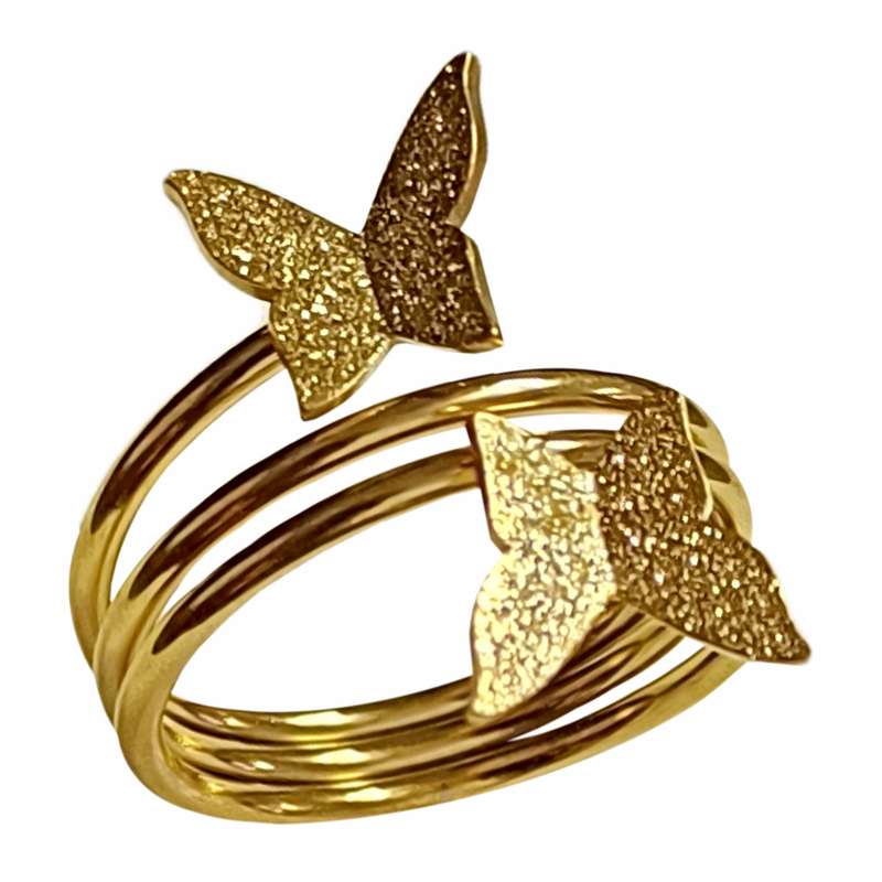 انگشتر زنانه طرح پروانه کد RKH_1675