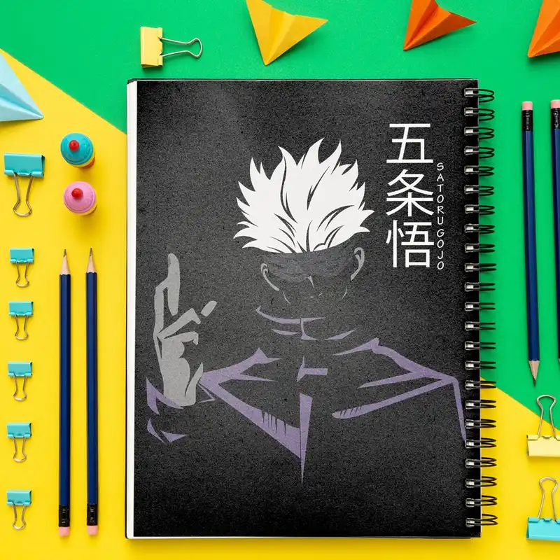 دفتر مشق باژیکان طرح انیمه جوجوتسو کایسن کد 20212014 به همراه برچسب مجموعه 12 عددی
