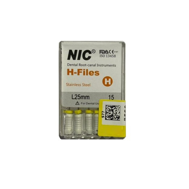 اچ فایل دندانپزشکی ان آی سی مدل 25 کد 15 بسته 6 عددی