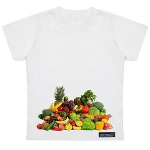 تی شرت آستین کوتاه دخترانه 27 مدل Fruit Vegetable کد MH928